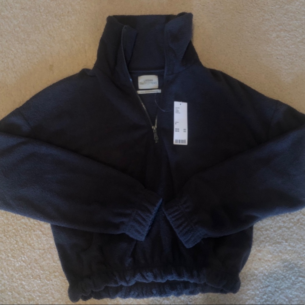 Urban Outfitters grey cropped zip up